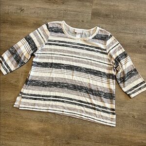 Alfred dunner Striped Women's Top  XL